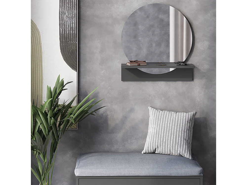 Lustro łazienkowe czarny 50x15x54.5 elyra