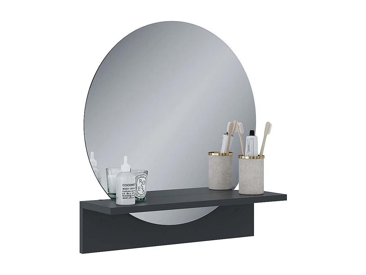 Badrumsspegel svart 50x15x54.5 elyra
