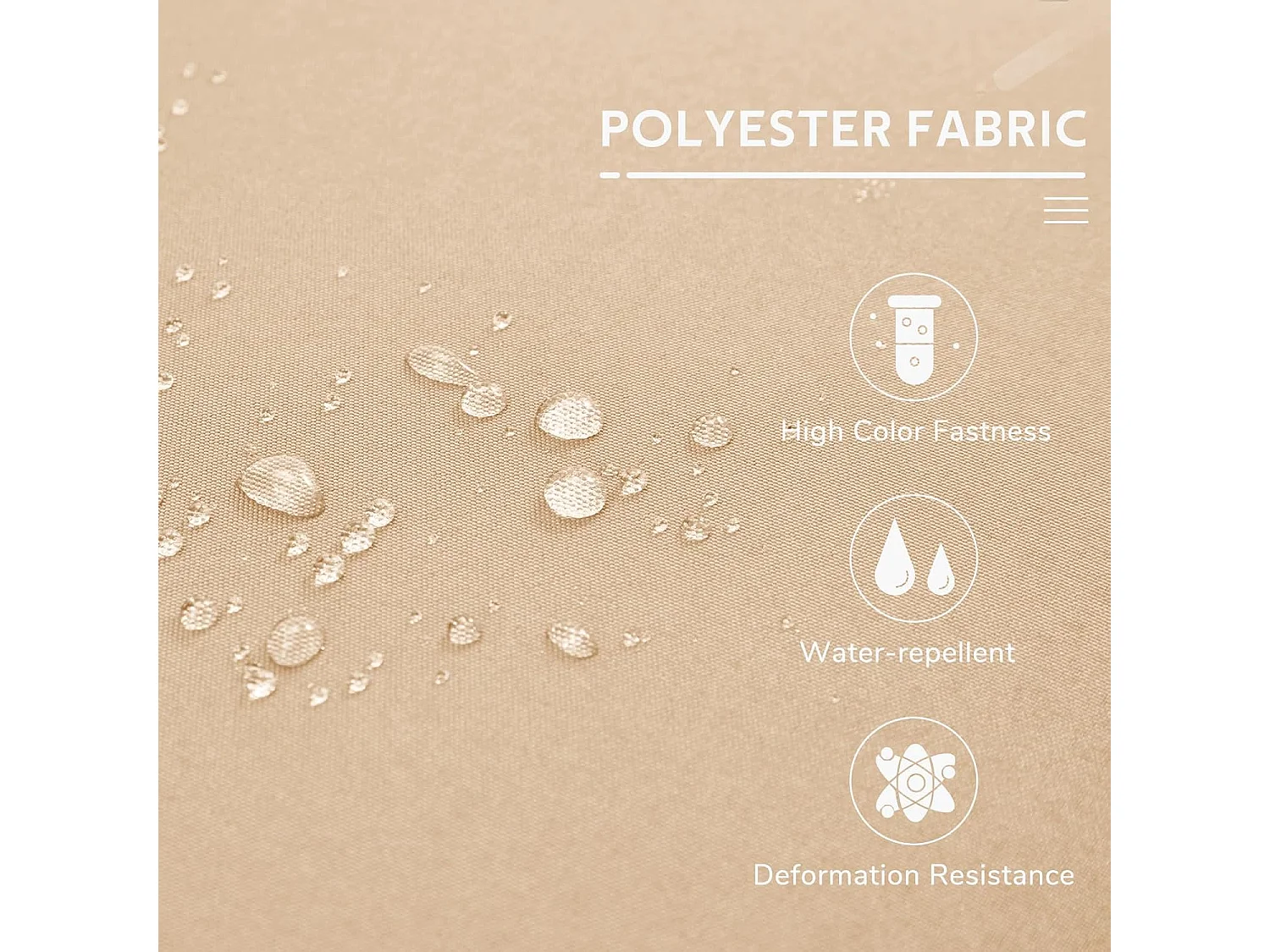 YODOLLA 3-Sitzer Hollywoodschaukel mit verstellbarem Baldachin & abnehmbarem Kissen, für Hinterhof, Garten, Hof, Pool, Balkon, Beige