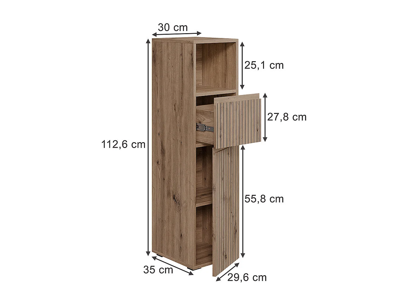 Armário midi artesão 30x35x112.6 takumi
