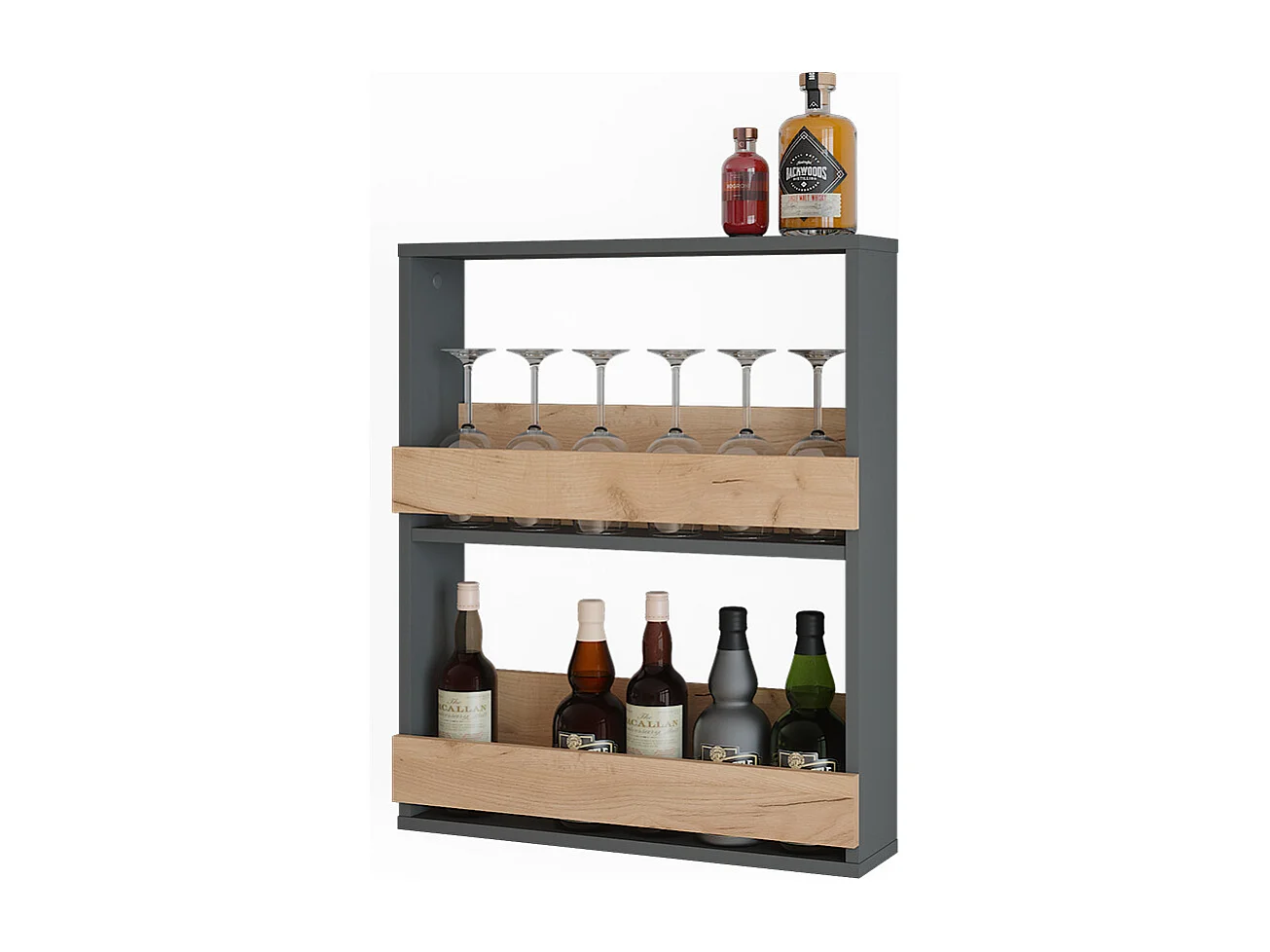 Stativ til vinglas guld power eg/antracit 60x15.1x72 repose