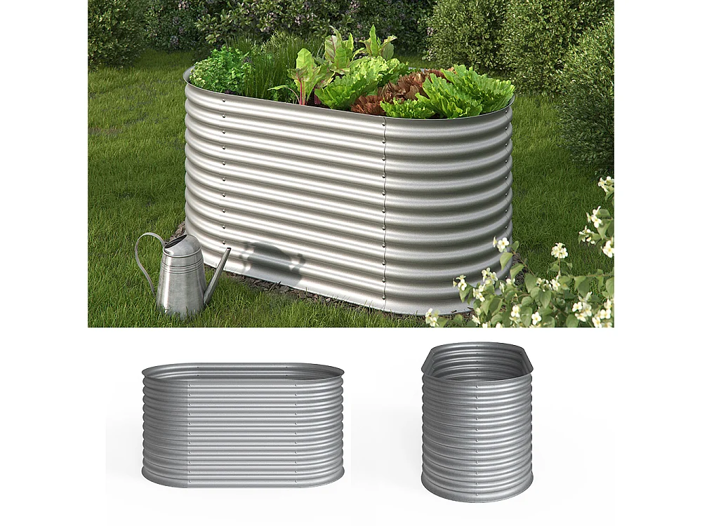 Grządka srebrny 160x82x80