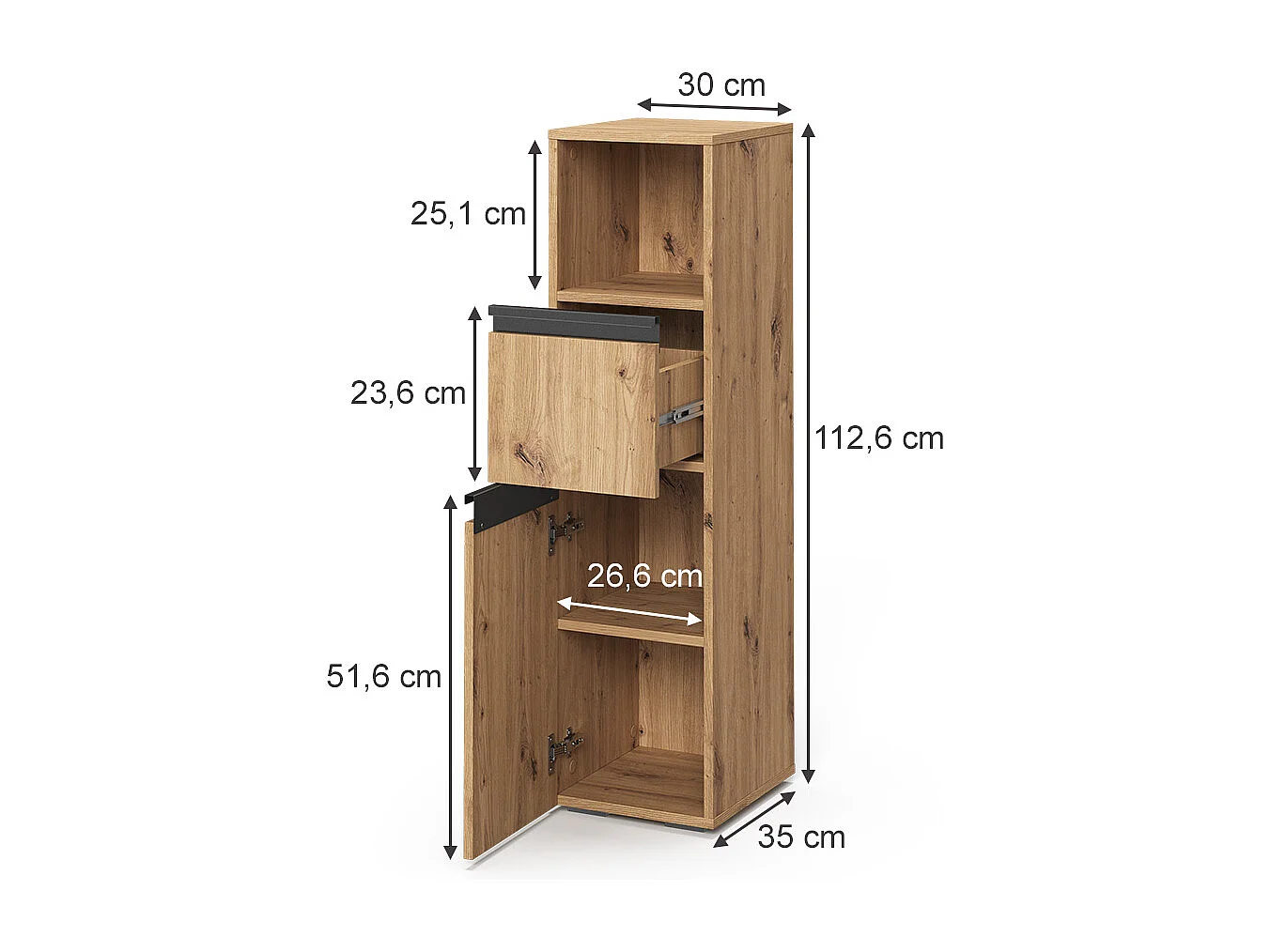 Armário midi artesão 30x35x112.6 torren