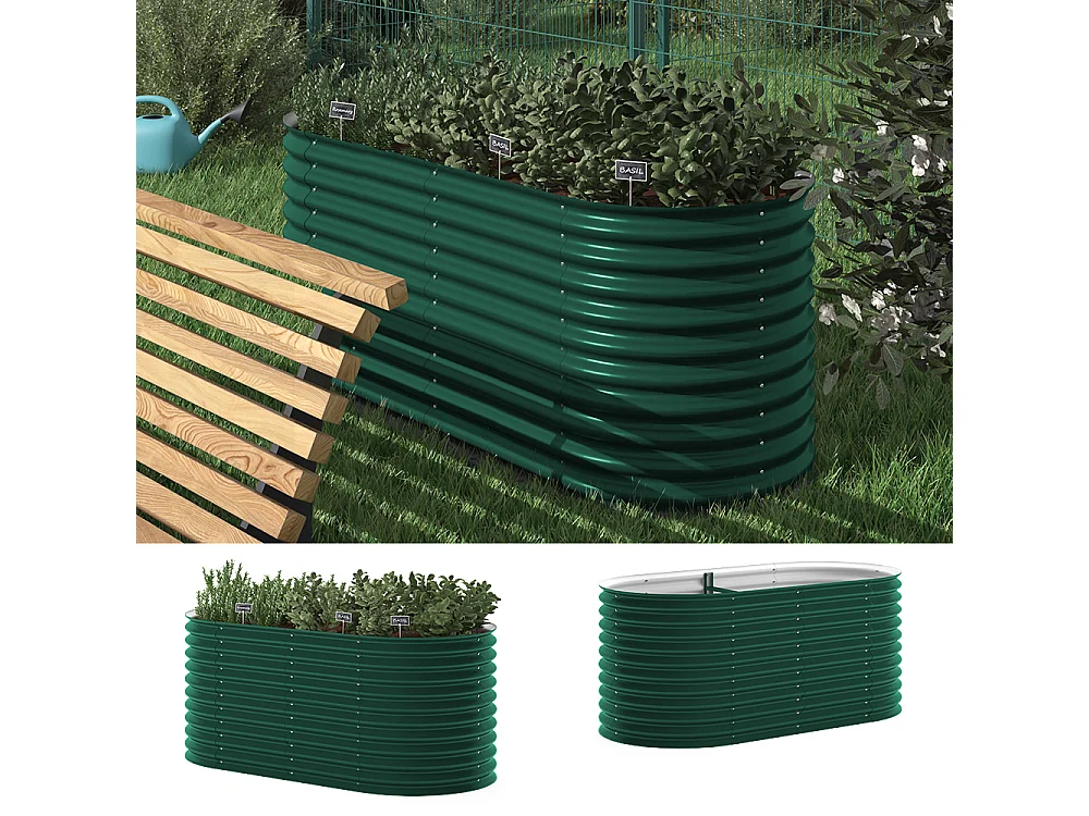 Lit surélevé vert 200x100x80