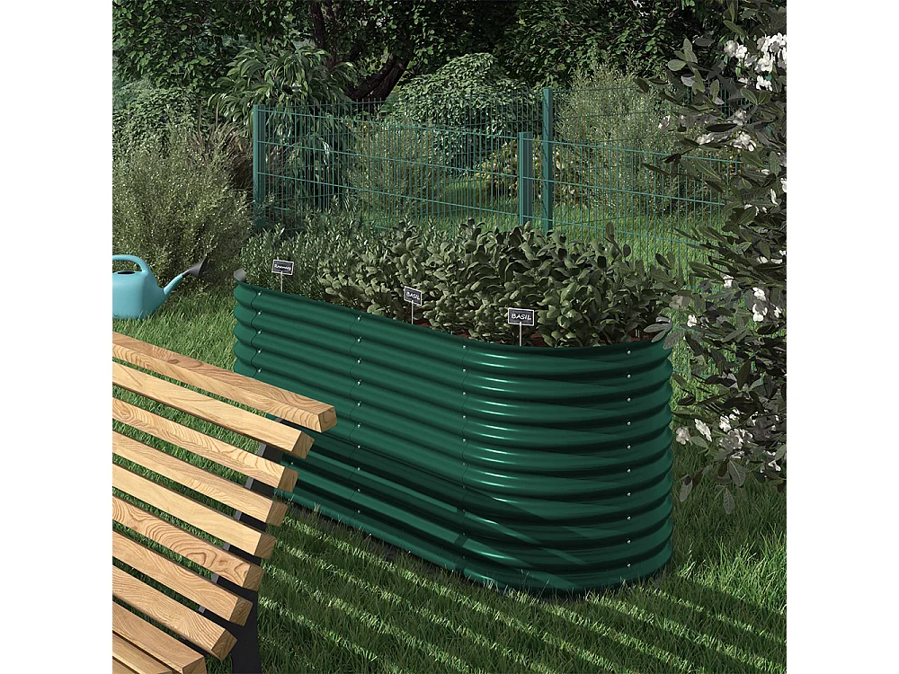 Lit surélevé vert 200x100x80