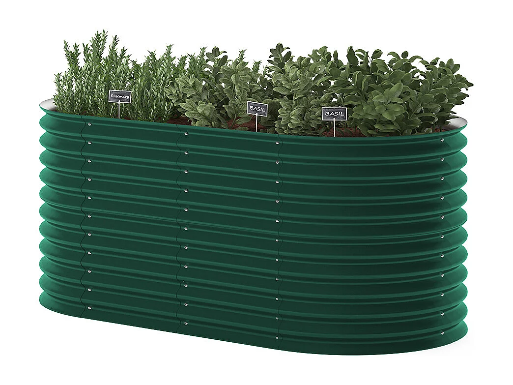 Lit surélevé vert 200x100x80