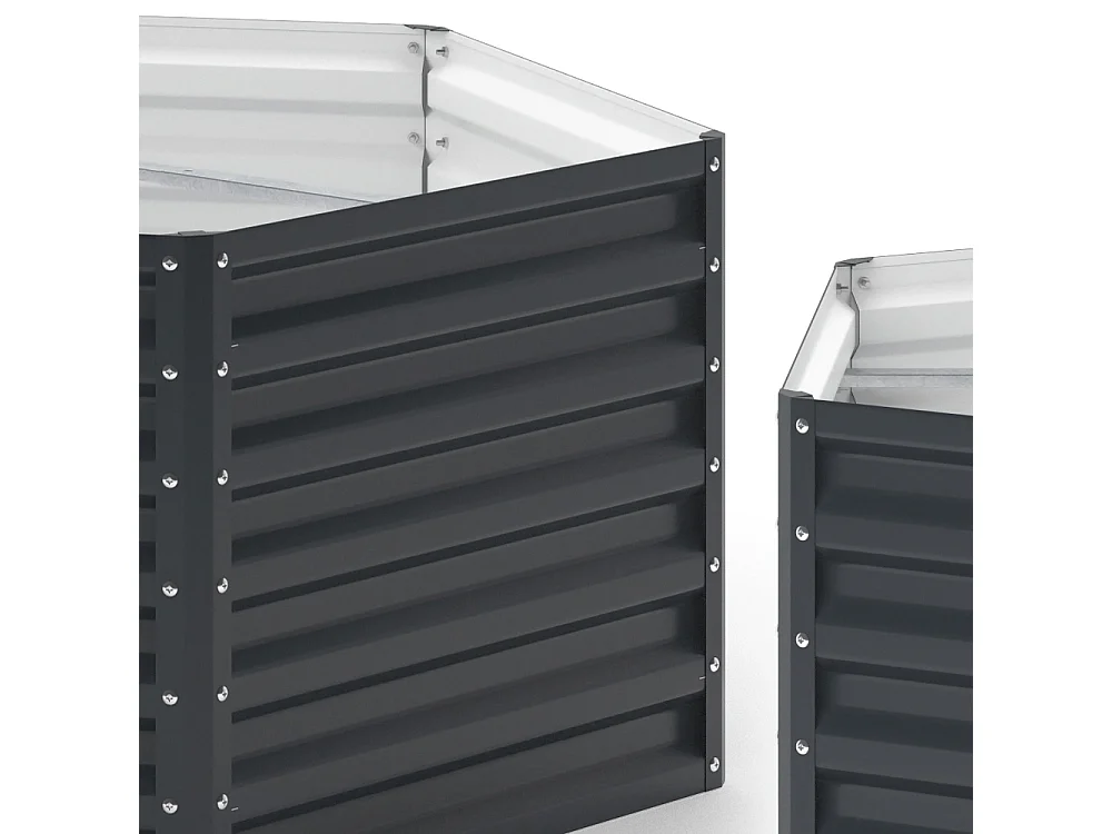 Raised bed anthracite 129x129x60