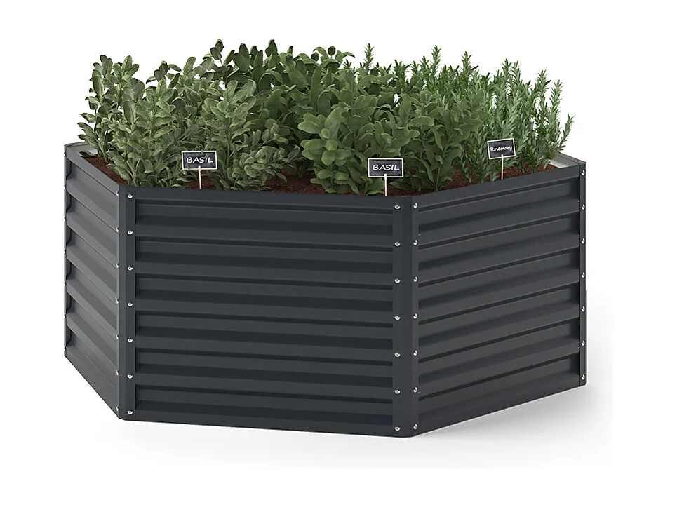 Raised bed anthracite 129x129x60
