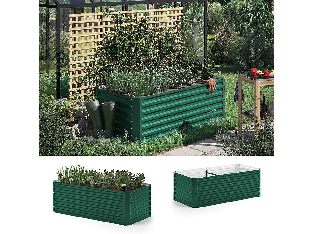 Hochbeet grün 180x90x60