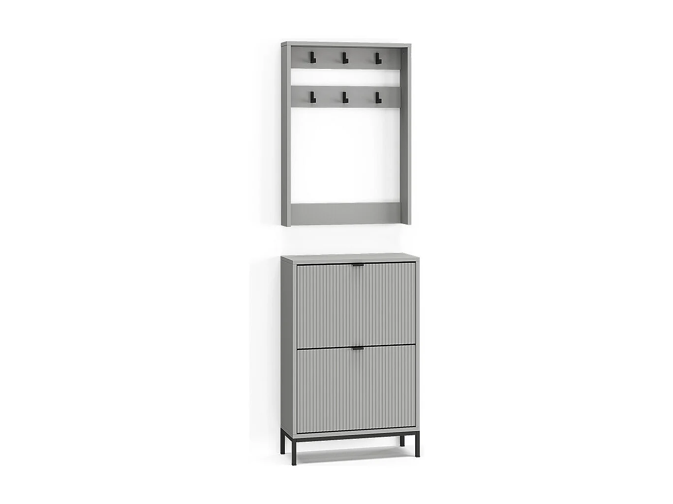 Garderobe grau 60x24x92 eliza