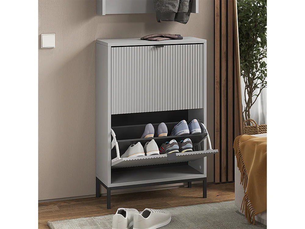 Garderobe grau 60x24x92 eliza