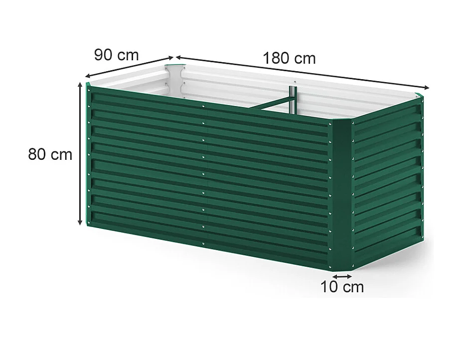 Hochbeet grün 180x90x80