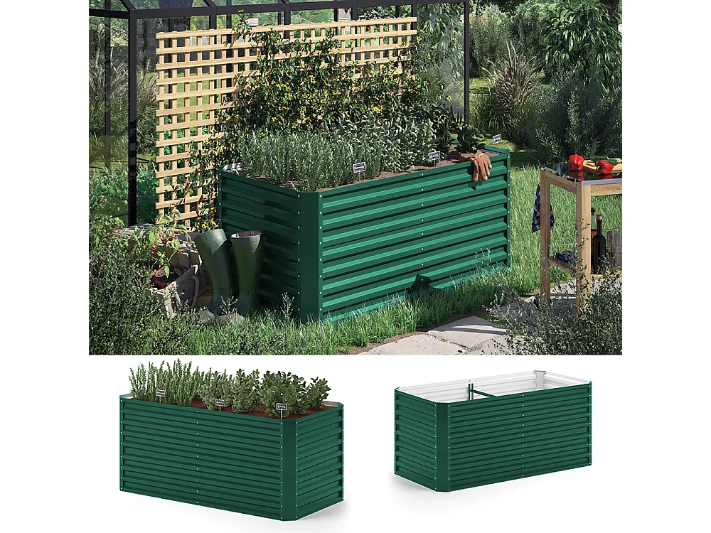 Raised bed green 180x90x80