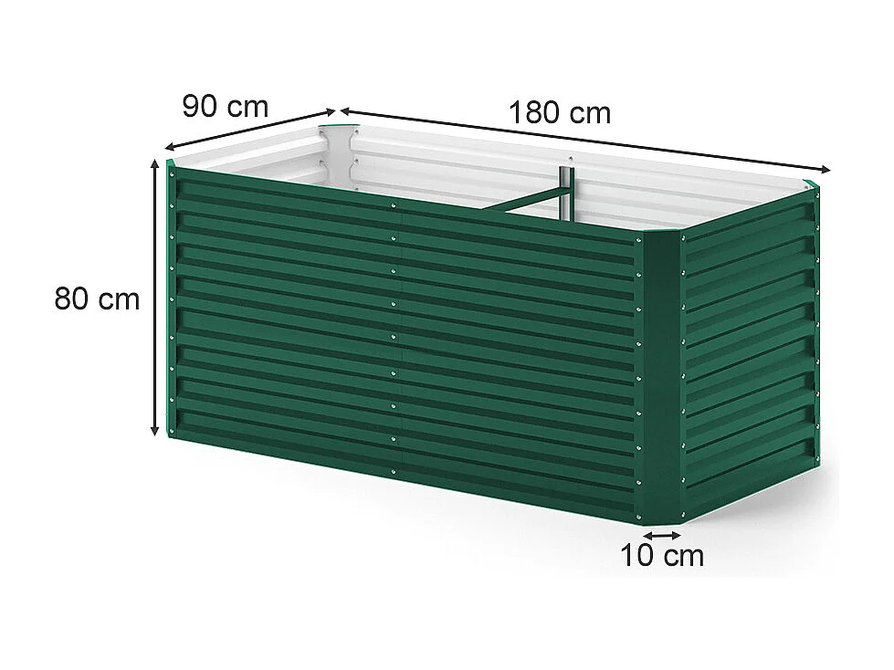 Raised bed green 180x90x80