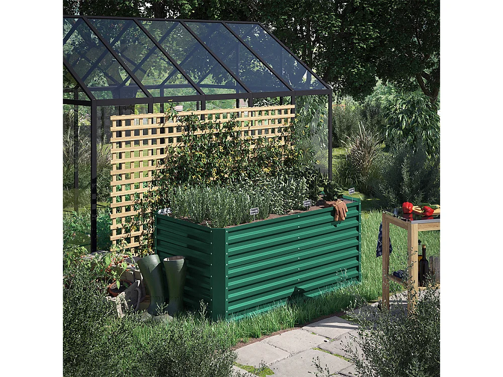 Raised bed green 180x90x80