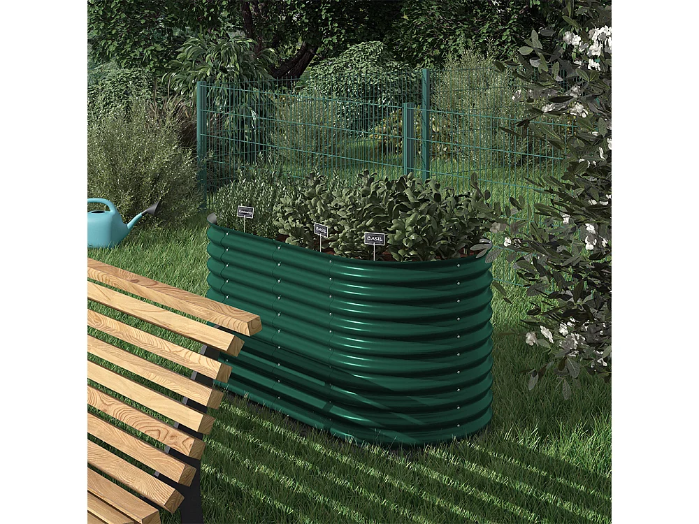 Lit surélevé vert 160x80x80