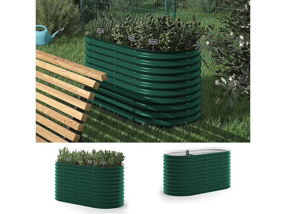 Lit surélevé vert 160x80x80