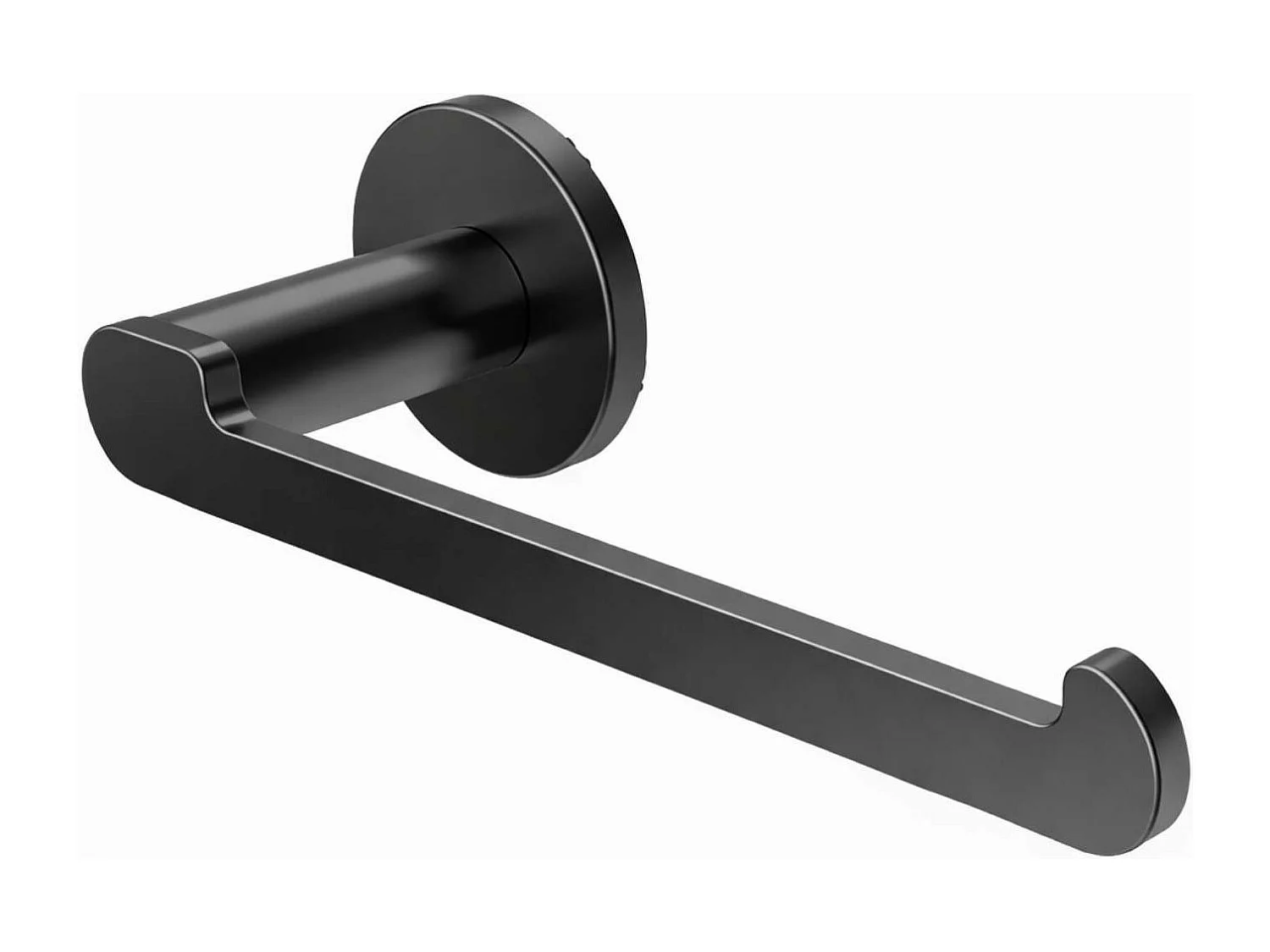 Porte-balai WC et Porte papier toilette - acier inoxydable S.304 gun métal - Fixation Collée ou Vissée