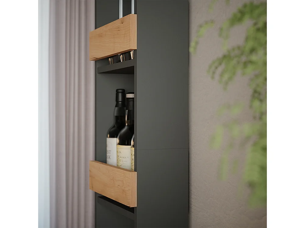 Stojak na kieliszki do wina złoty dąb power/antracyt 30x15.1x180 repose