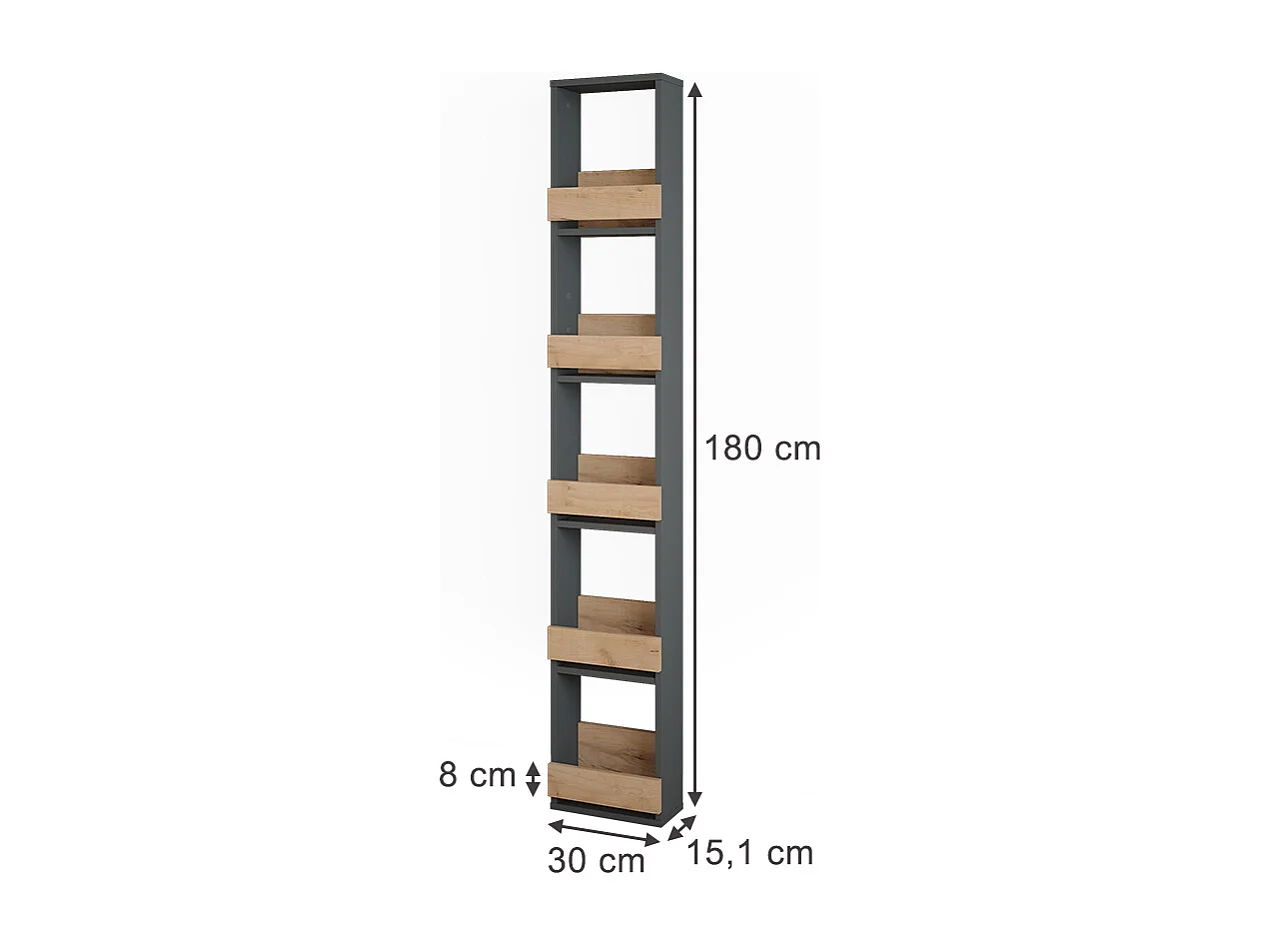 Stativ til vinglas guld power eg/antracit 30x15.1x180 repose