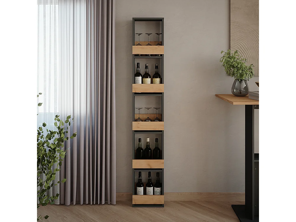 Stativ til vinglas guld power eg/antracit 30x15.1x180 repose
