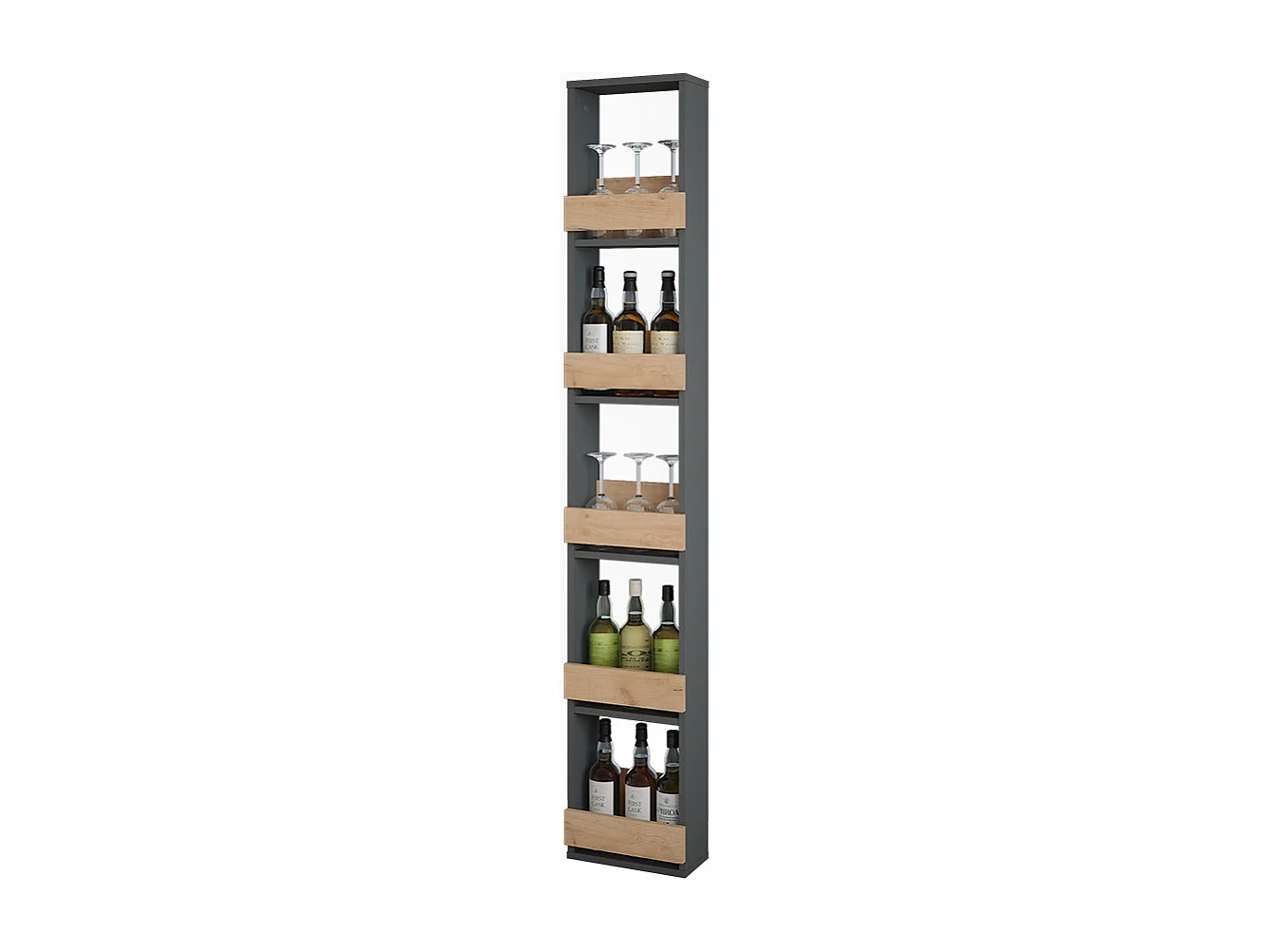 Stativ til vinglas guld power eg/antracit 30x15.1x180 repose