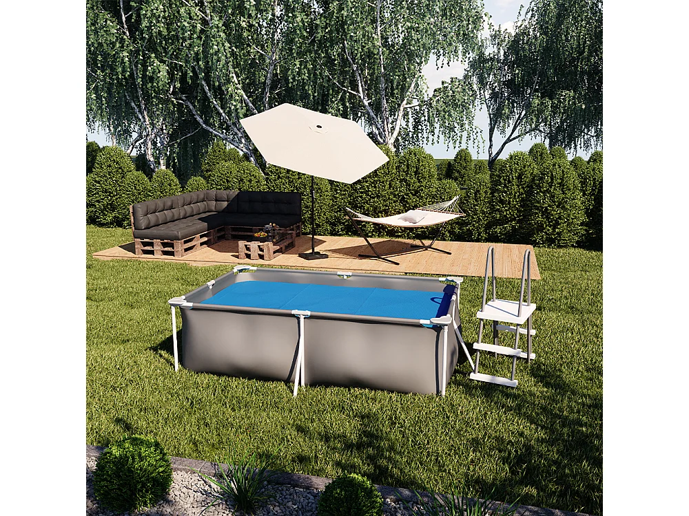 Zonnefolie blauw 260x160x1