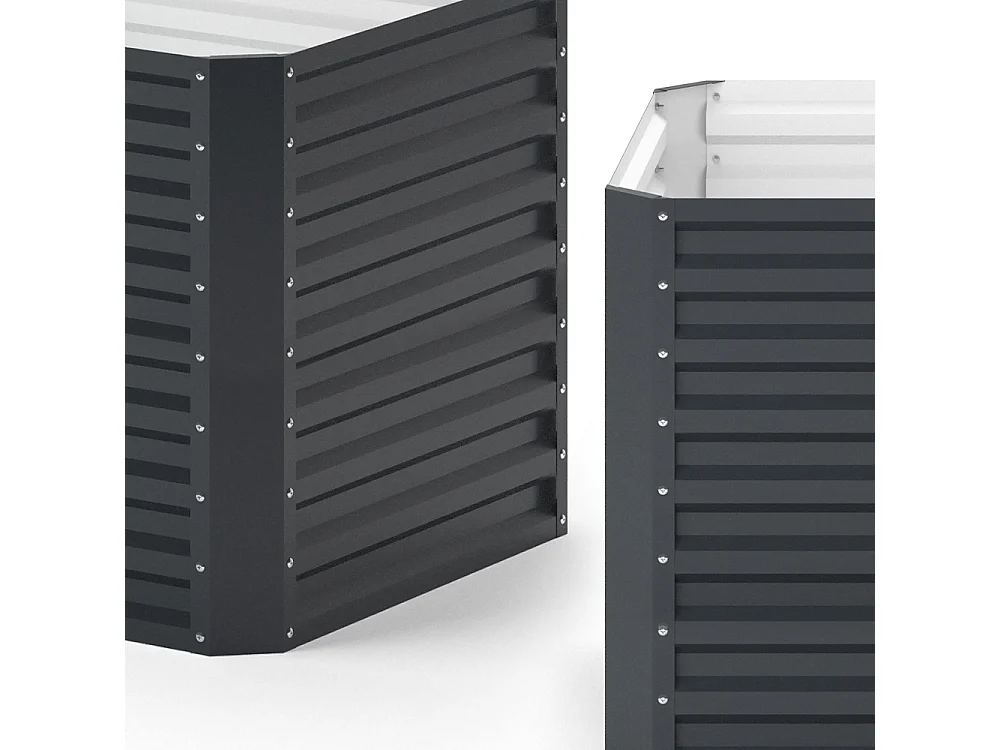 Raised bed anthracite 180x90x80