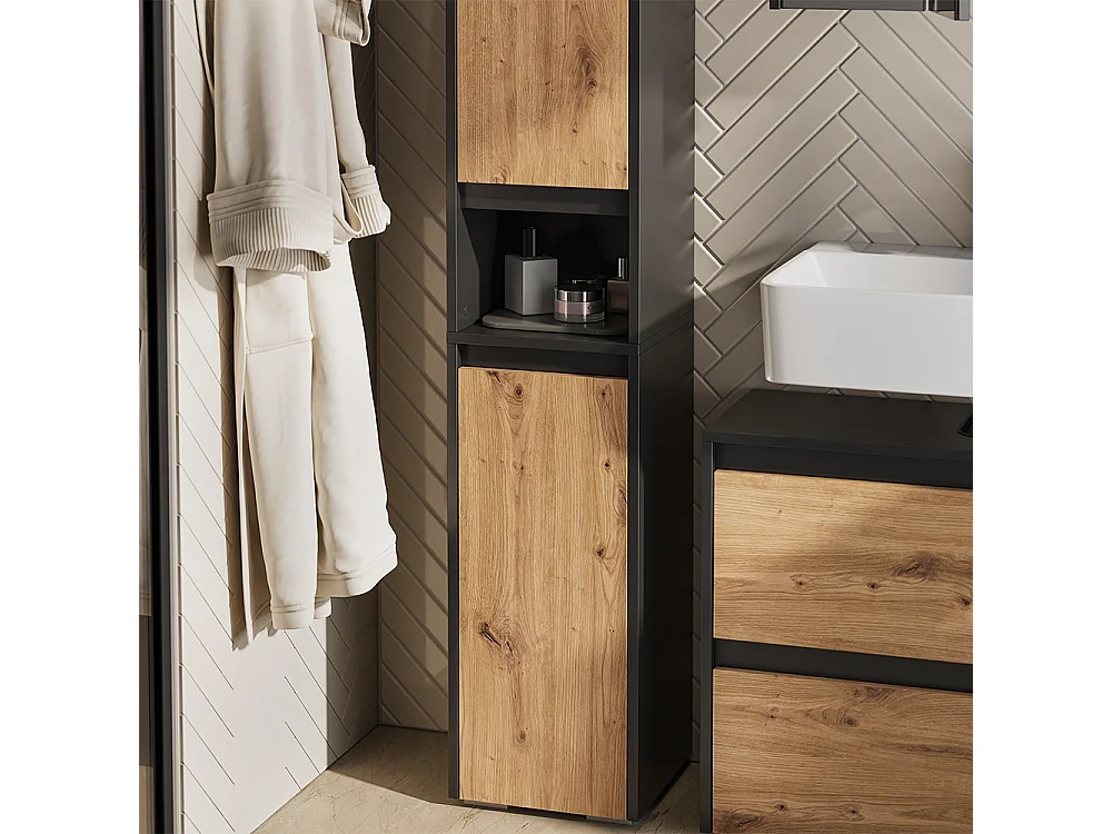 Badschrank anthrazit/artisan 30.2x30x191.5 majest