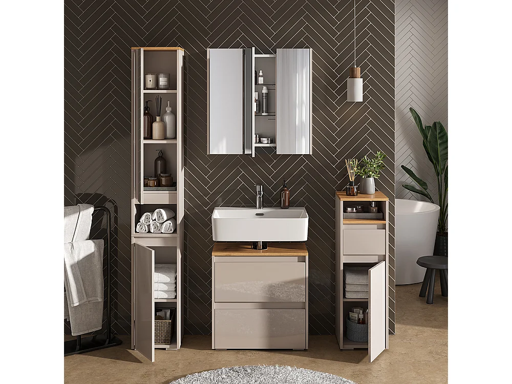 Meuble salle de bain cachemire/artisan 30.2x30x96.3 majest