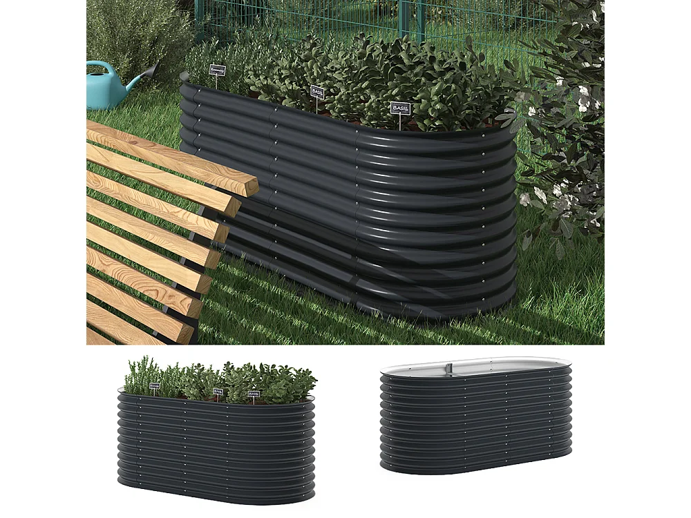 Lit surélevé anthracite 200x100x80