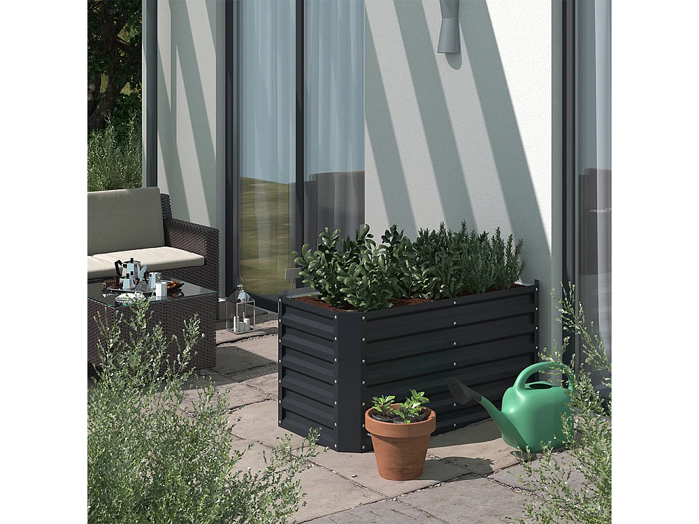 Jardinière anthracite 120x60x60
