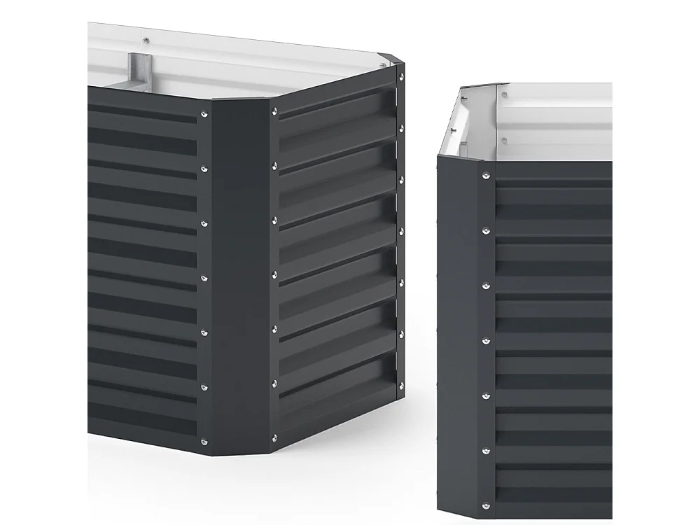 Jardinière anthracite 120x60x60