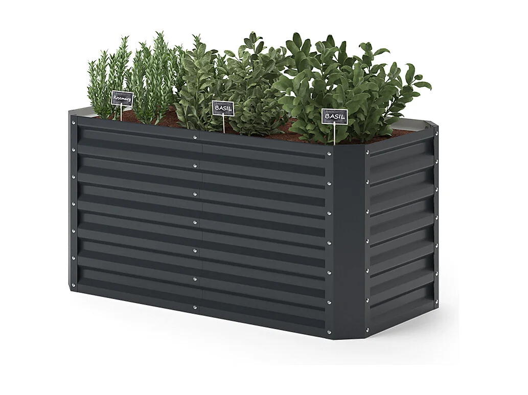 Jardinière anthracite 120x60x60
