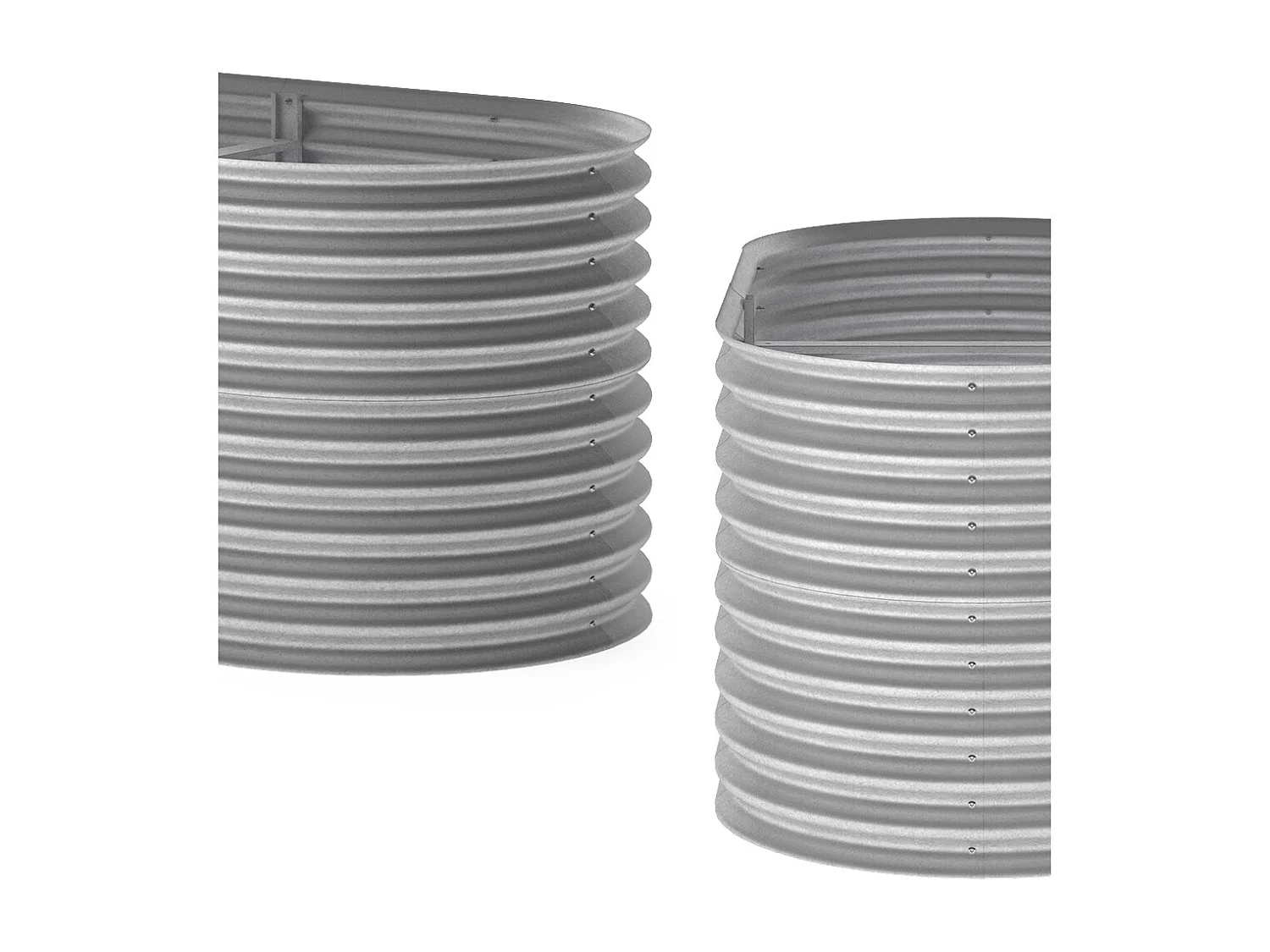 Lit surélevé argent 200x100x80