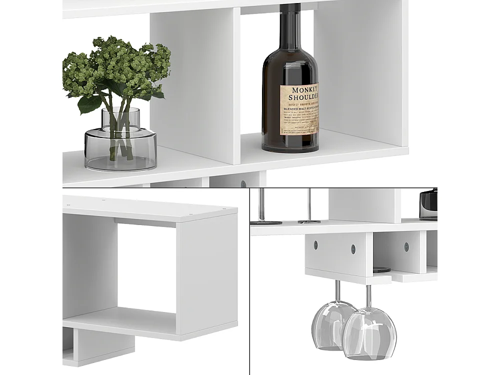 Weinglasregal weiß 90x32.5x22 vin