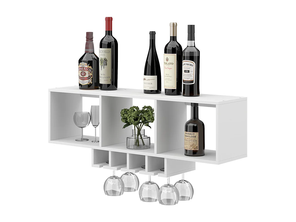 Weinglasregal weiß 90x32.5x22 vin