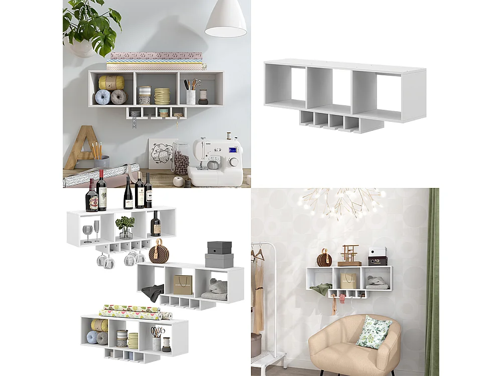 Weinglasregal weiß 90x32.5x22 vin