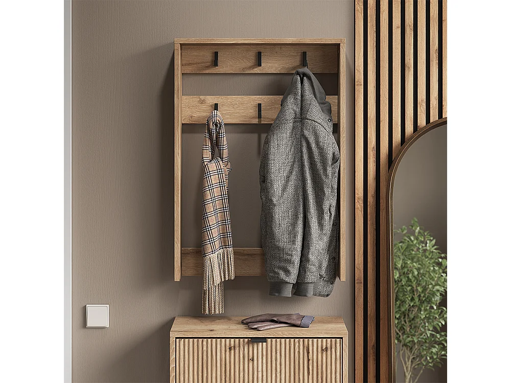 Garderobenaufsatz  viking oak 60x12.1x85 eliza