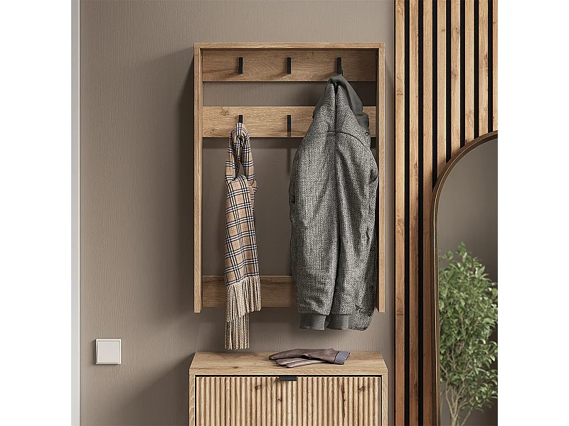 Garderobenaufsatz  viking oak 60x12.1x85 eliza