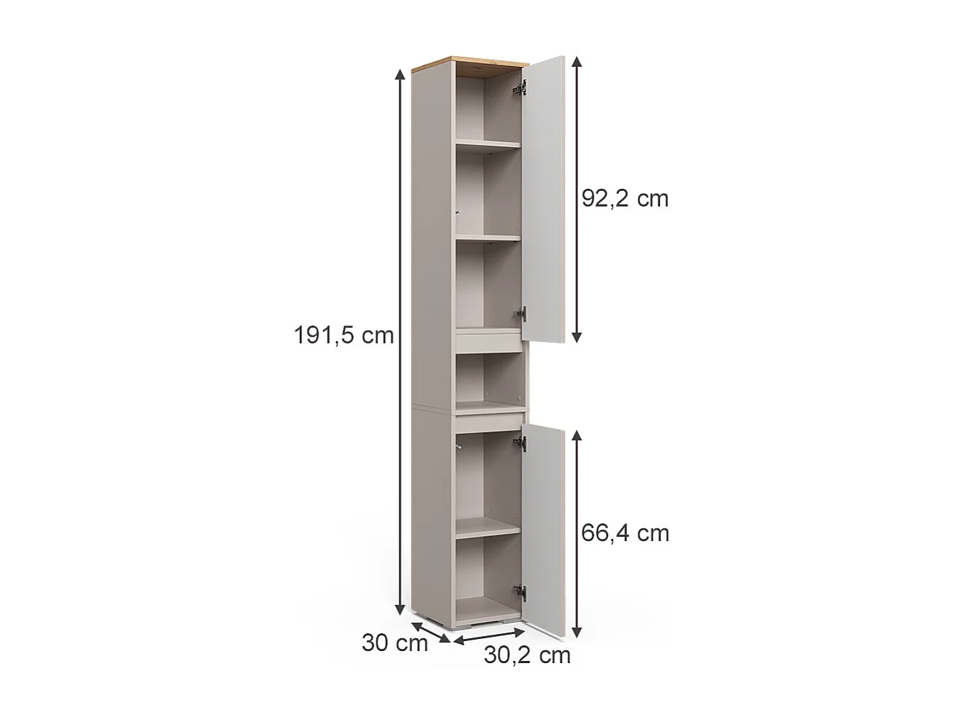 Meuble salle de bain cachemire/artisan 30.2x30x191.5 majest