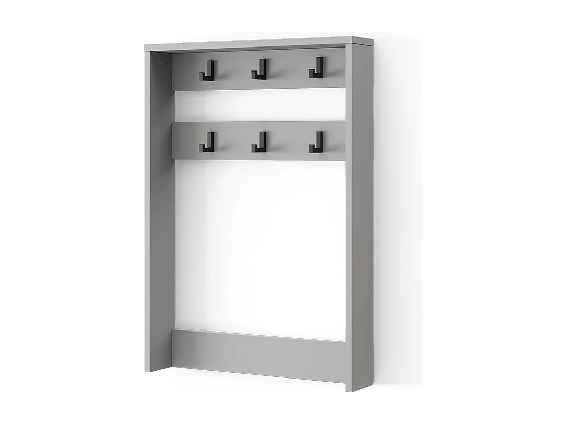 Portemanteau mural gris 60x12.1x85 eliza