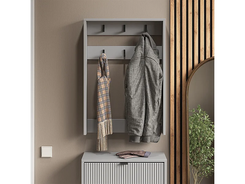Garderobenaufsatz  grau 60x12.1x85 eliza