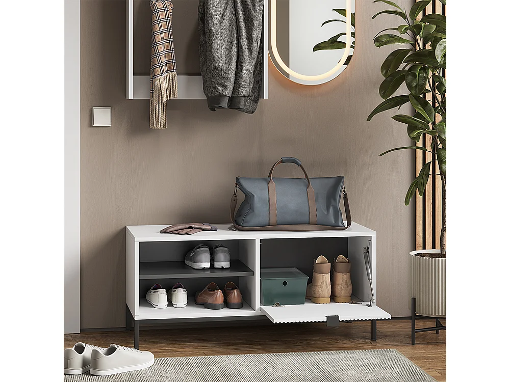 Garderobe weiß 100x40x45 eliza