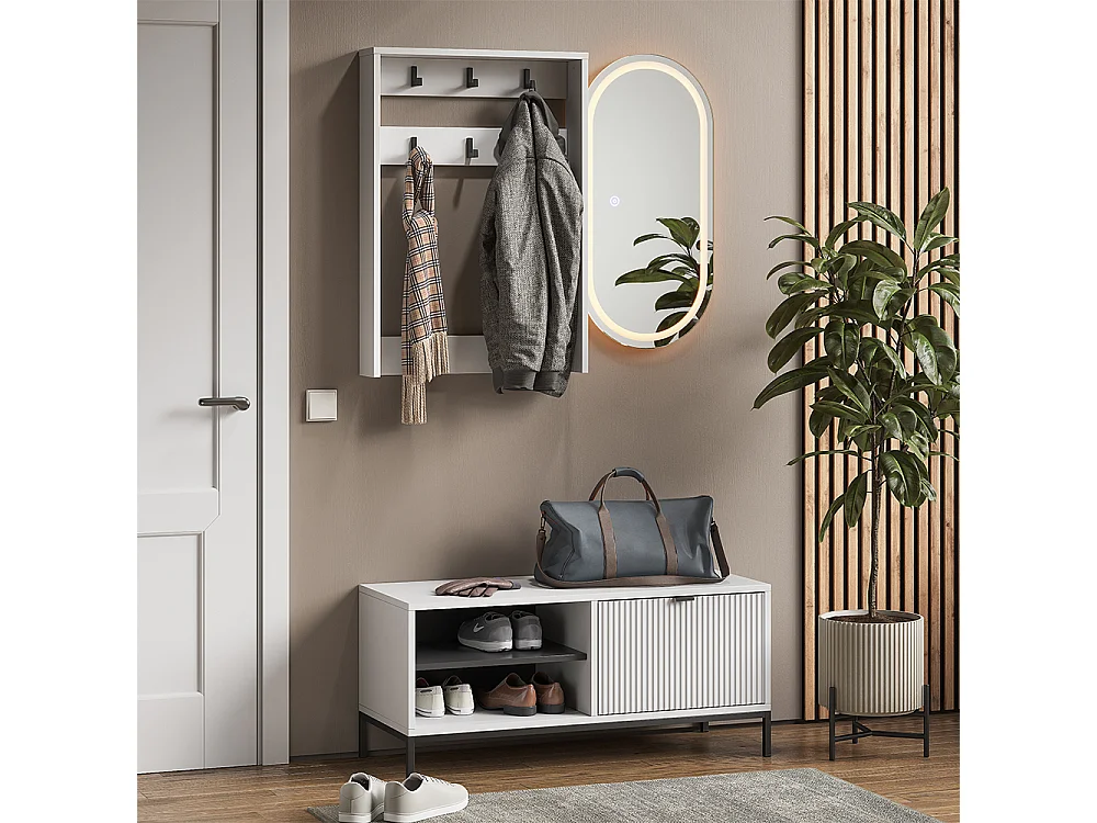 Garderobe weiß 100x40x45 eliza