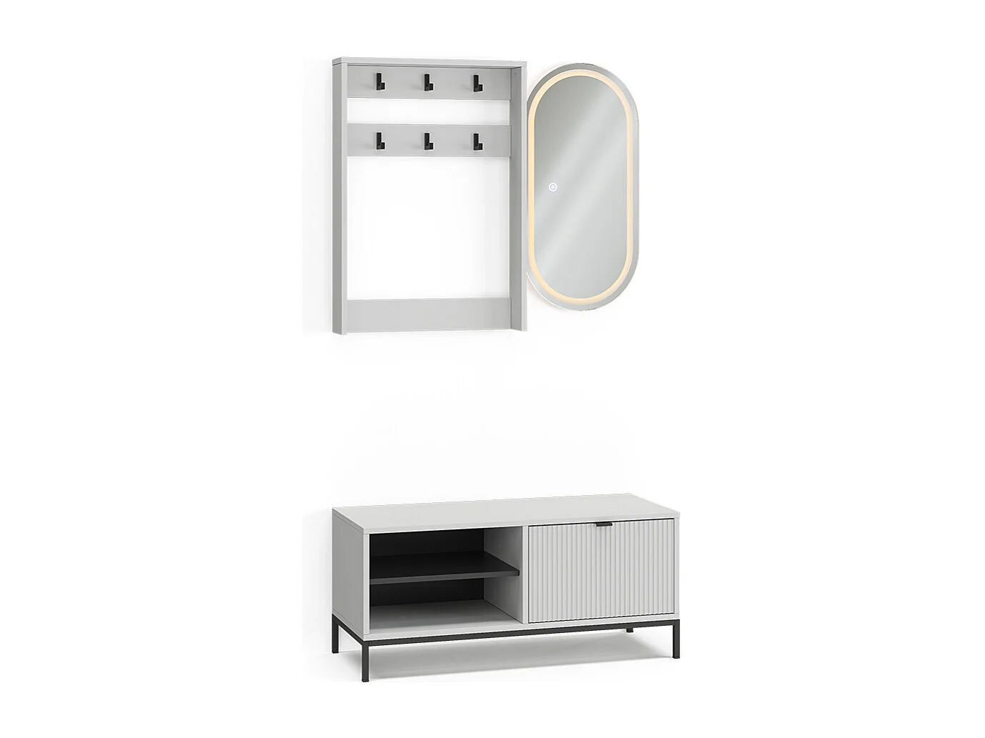 Wardrobe white 100x40x45 eliza