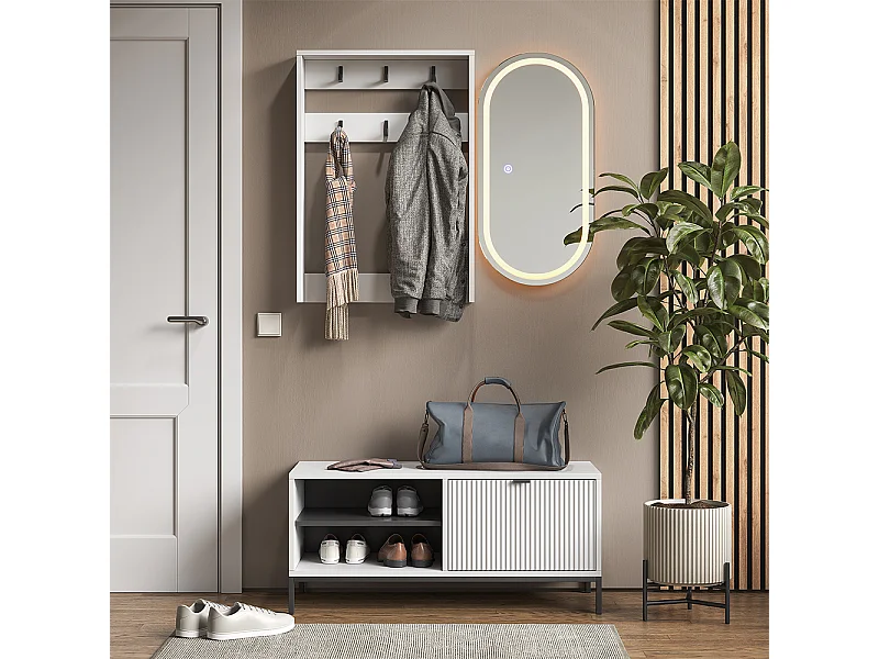 Garderobe weiß 100x40x45 eliza