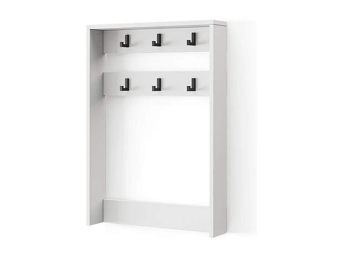 Portemanteau mural blanc 60x12.1x85 eliza