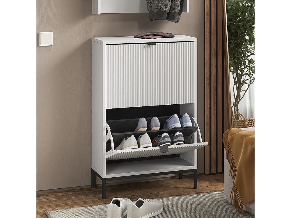 Garderobe weiß 60x24x92 eliza