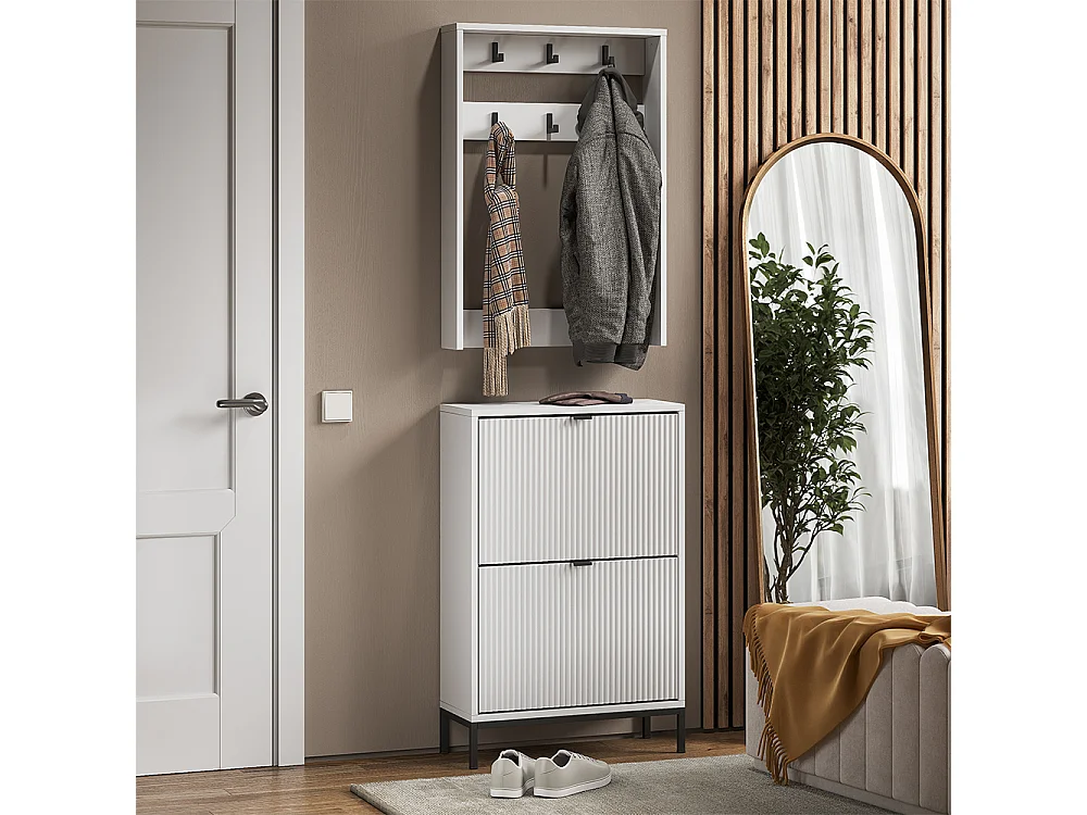 Garderobe weiß 60x24x92 eliza
